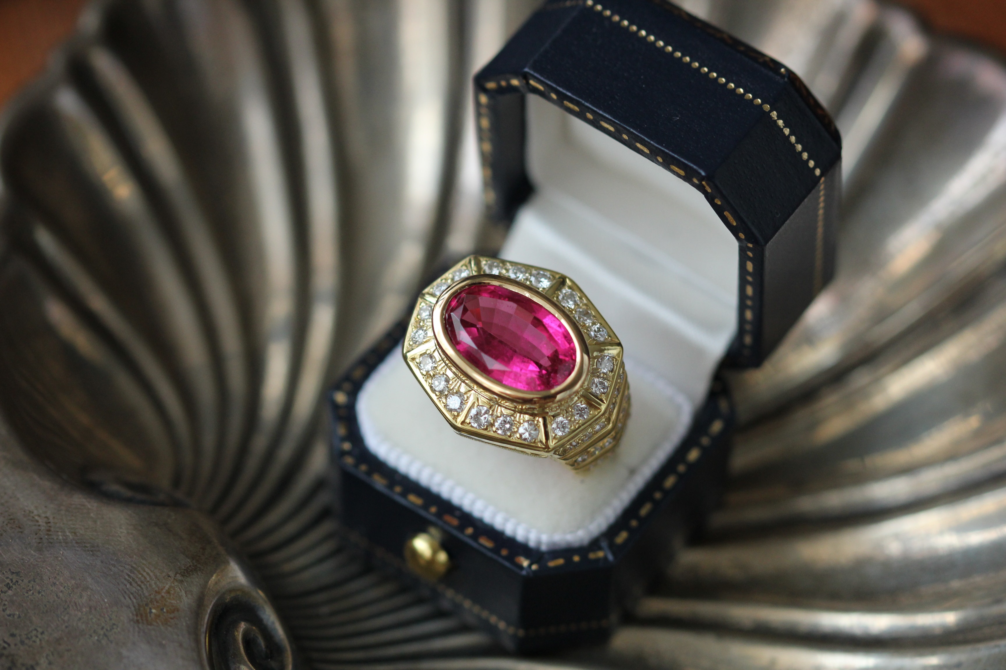 Art Deco Burmese Ruby Ring