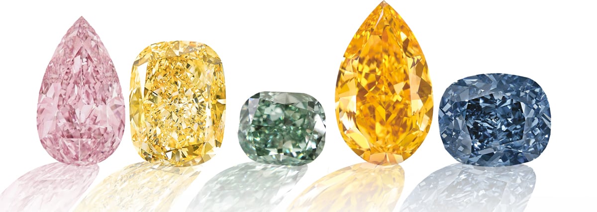 different colors of fancy color diamonds